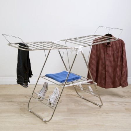Hastings Home Hastings Home Clothes Drying Rack, Stainless Steel Collapsible Laundry Table to Hang Clothes 823758PTZ
